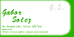 gabor solcz business card